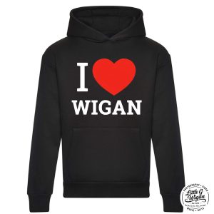 Black Hoodie I LOVE WIGAN Black Hoodie "I Love Wigan"
