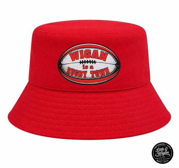 "Wigan is a Rugby Town" Bucket Hat