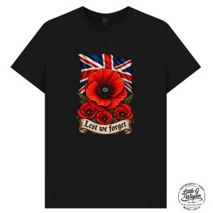 Poppy L Remembrance Day "Lest we forget"